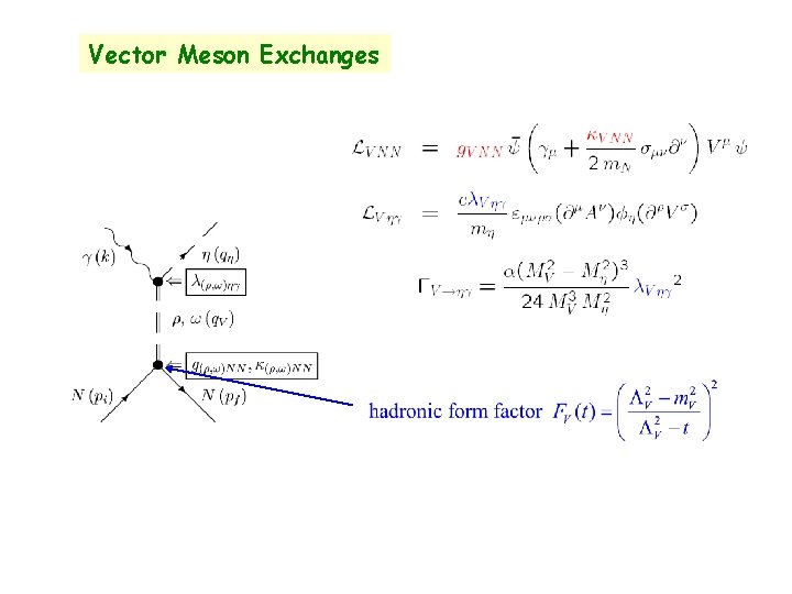 Vector Meson Exchanges 