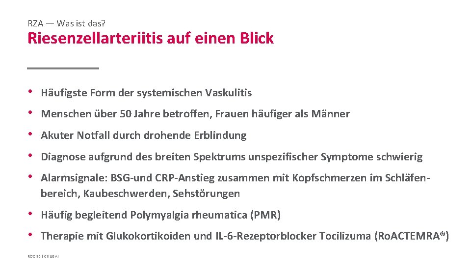 RZA — Was ist das? Riesenzellarteriitis auf einen Blick • • • Häufigste Form