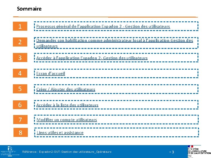 Sommaire 1 Processus général de l’application Expadon 2 - Gestion des utilisateurs 2 Demander