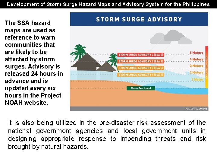 Development of Storm Surge Hazard Maps and Advisory System for the Philippines The SSA Development of Storm Surge Hazard Maps and Advisory System for the Philippines The SSA
