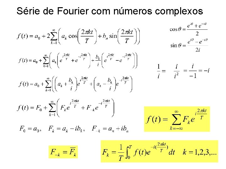 Série de Fourier com números complexos 