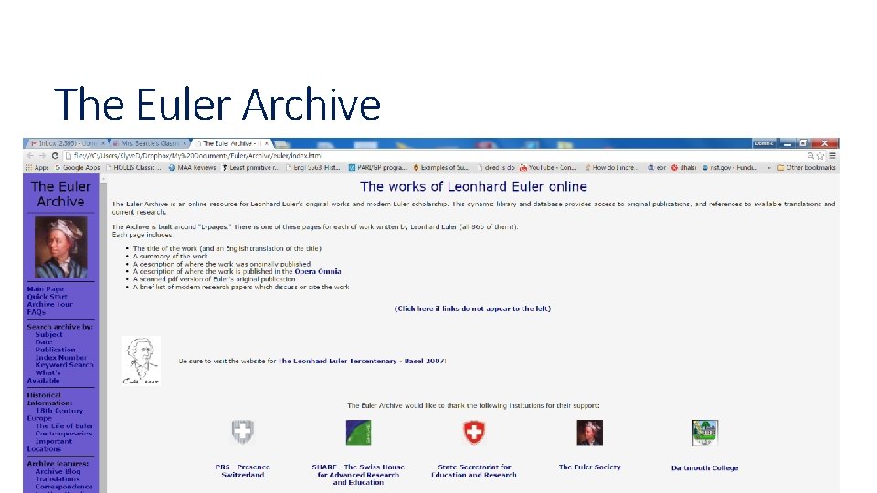 The Euler Archive 