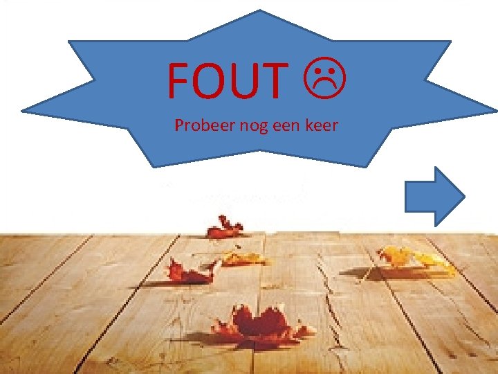 FOUT Probeer nog een keer 