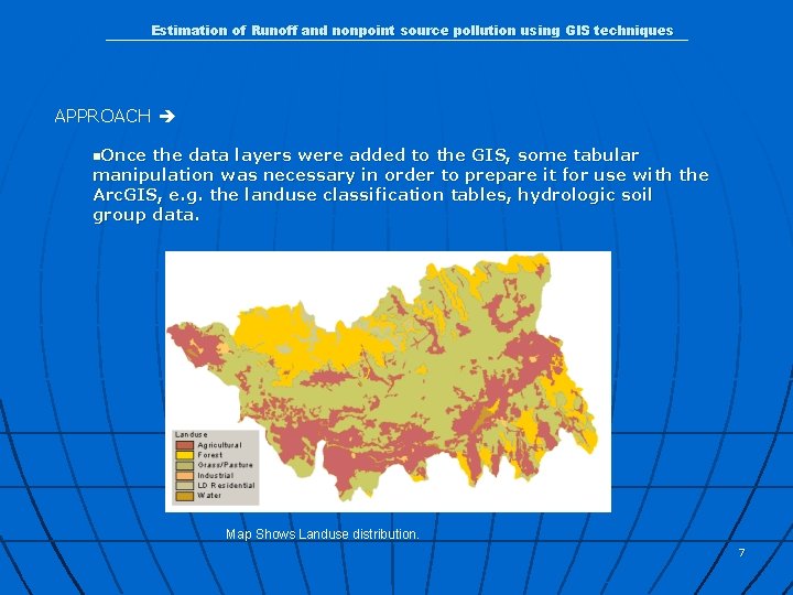 Estimation of Runoff and nonpoint source pollution using GIS techniques APPROACH n. Once the