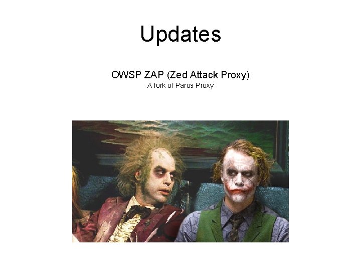 Updates OWSP ZAP (Zed Attack Proxy) A fork of Paros Proxy 