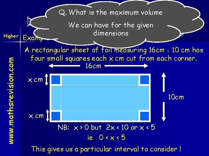 Q. What is the maximum volume Optimization We can have for the given www.