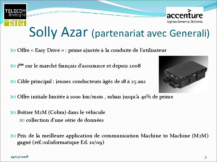 Solly Azar (partenariat avec Generali) Offre « Easy Drive » : prime ajustée à