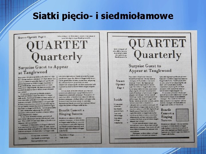 Siatki pięcio- i siedmiołamowe 
