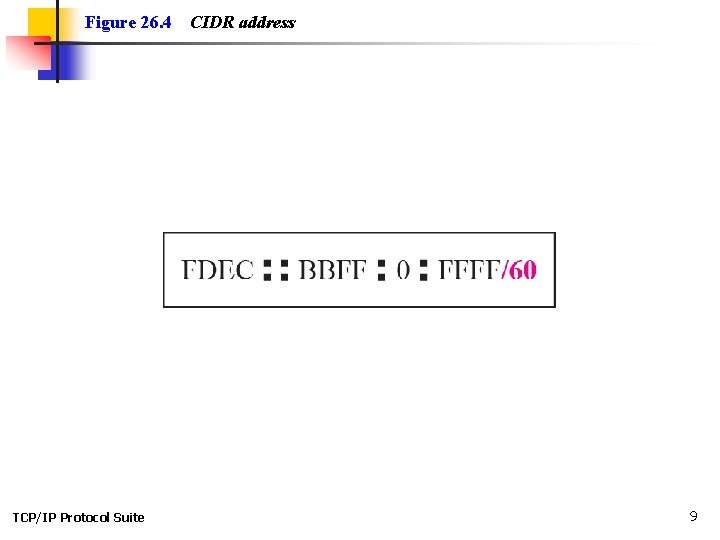Figure 26. 4 TCP/IP Protocol Suite CIDR address 9 