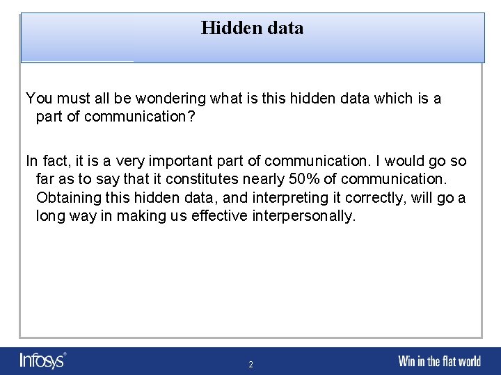 Hidden data You must all be wondering what is this hidden data which is