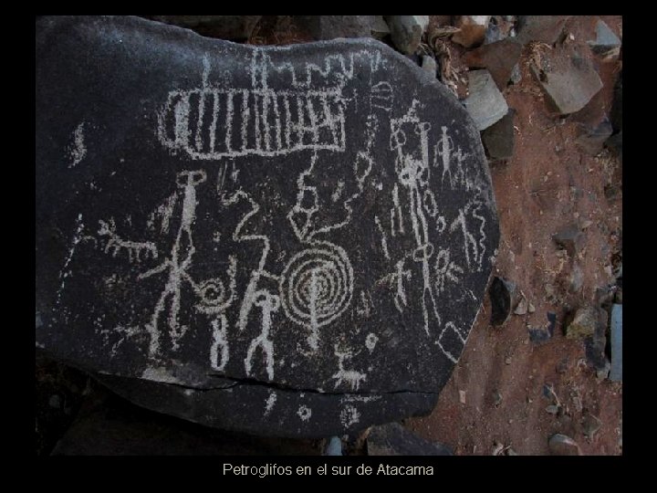 Petroglifos en el sur de Atacama 