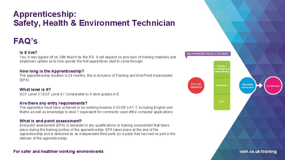 Apprenticeship: Safety, Health & Environment Technician FAQ’s Is it live? Yes, it was signed Apprenticeship: Safety, Health & Environment Technician FAQ’s Is it live? Yes, it was signed