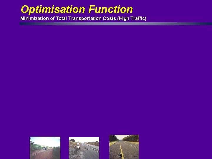 Optimisation Function Minimization of Total Transportation Costs (High Traffic) 