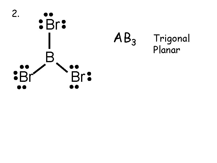 2. Br AB 3 B Br Br Trigonal Planar 