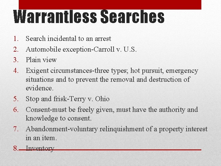 Suspect Search Def Psychology of Homicide Unit II Criminal Evidence Definitions