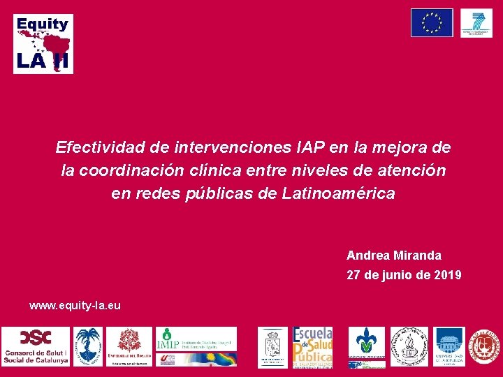 Efectividad de intervenciones IAP en la mejora de la coordinación clínica entre niveles de