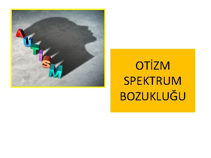 OTİZM SPEKTRUM BOZUKLUĞU 