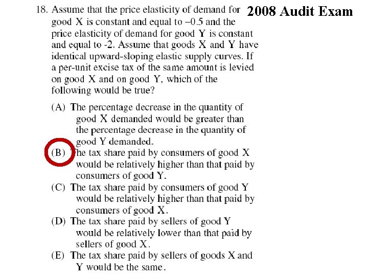 2008 Audit Exam 