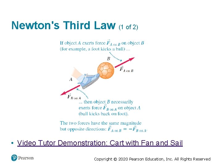 Newton's Third Law (1 of 2) • Video Tutor Demonstration: Cart with Fan and