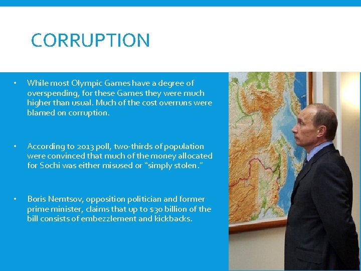 CORRUPTION • While most Olympic Games have a degree of overspending, for these Games