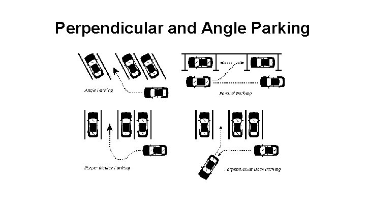 Perpendicular and Angle Parking Perpendicular and Angle Parking