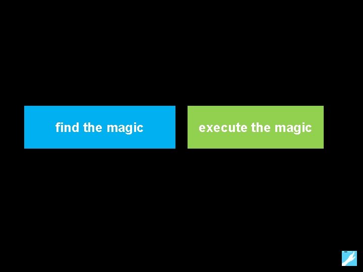 find the magic execute the magic 