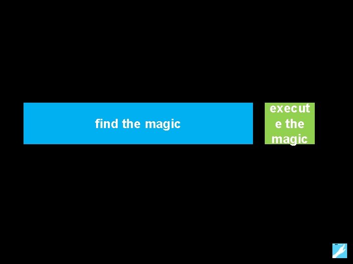 find the magic execut e the magic 