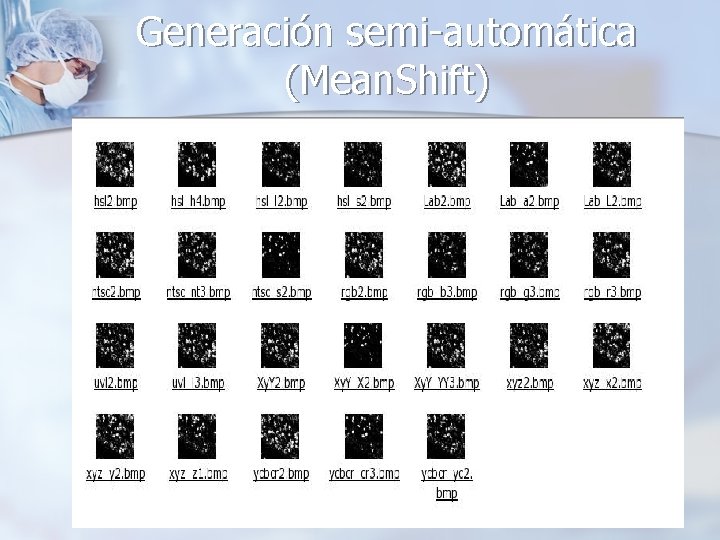 Generación semi-automática (Mean. Shift) 