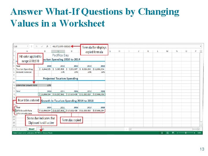 Answer What-If Questions by Changing Values in a Worksheet 13 