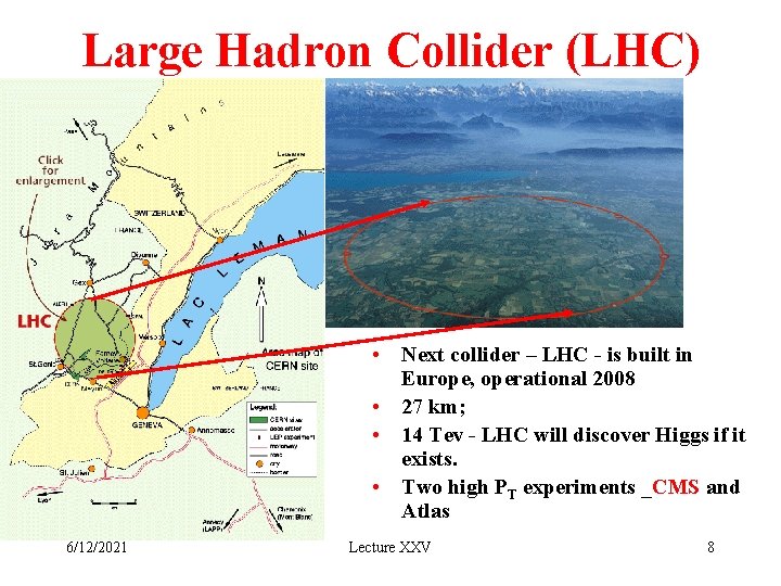 Large Hadron Collider (LHC) • Next collider – LHC - is built in Europe,