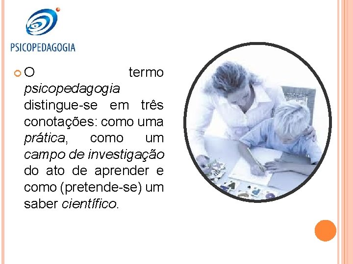  O termo psicopedagogia distingue-se em três conotações: como uma prática, como um campo