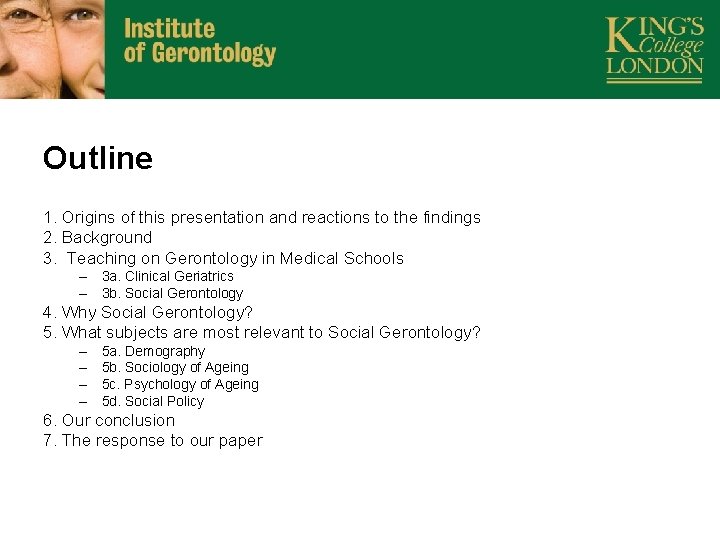 Outline 1. Origins of this presentation and reactions to the findings 2. Background 3.