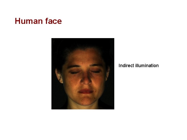 Human face Indirect illumination 