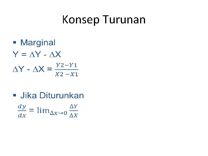 Konsep Turunan • 