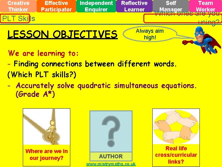 Creative Thinker Effective Participator Independent Enquirer Reflective ...