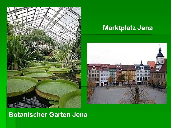 Marktplatz Jena Botanischer Garten Jena 