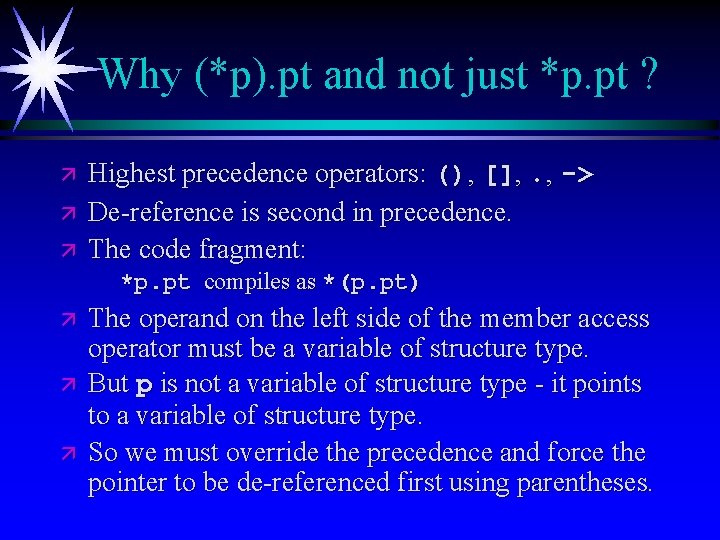 Working with Structures Structure Declaration Creates a userdefined