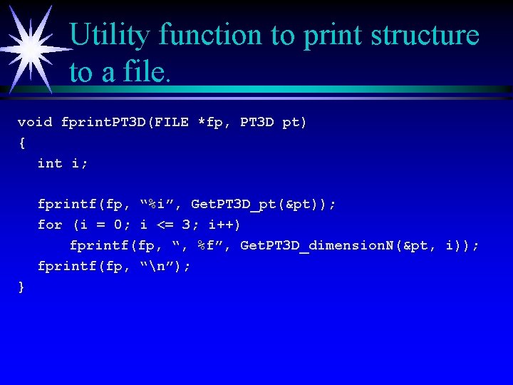 Working with Structures Structure Declaration Creates a userdefined