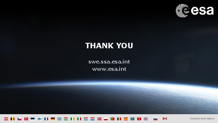 THANK YOU swe. ssa. esa. int www. esa. int ESA UNCLASSIFIED - For Official