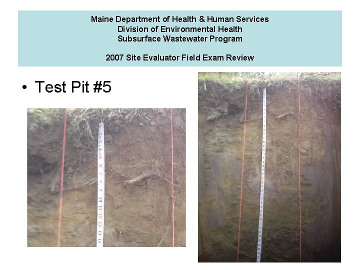 Maine Department of Health & Human Services Division of Environmental Health Subsurface Wastewater Program