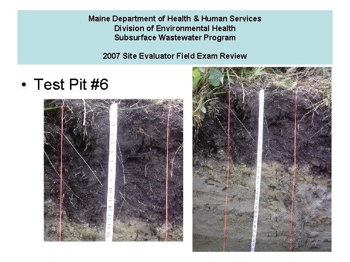 Maine Department of Health & Human Services Division of Environmental Health Subsurface Wastewater Program Maine Department of Health & Human Services Division of Environmental Health Subsurface Wastewater Program