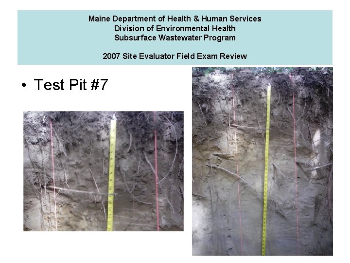 Maine Department of Health & Human Services Division of Environmental Health Subsurface Wastewater Program