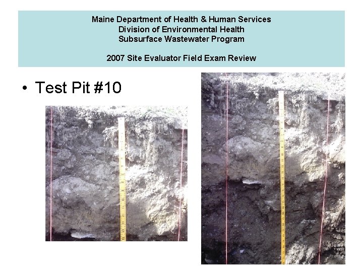 Maine Department of Health & Human Services Division of Environmental Health Subsurface Wastewater Program Maine Department of Health & Human Services Division of Environmental Health Subsurface Wastewater Program