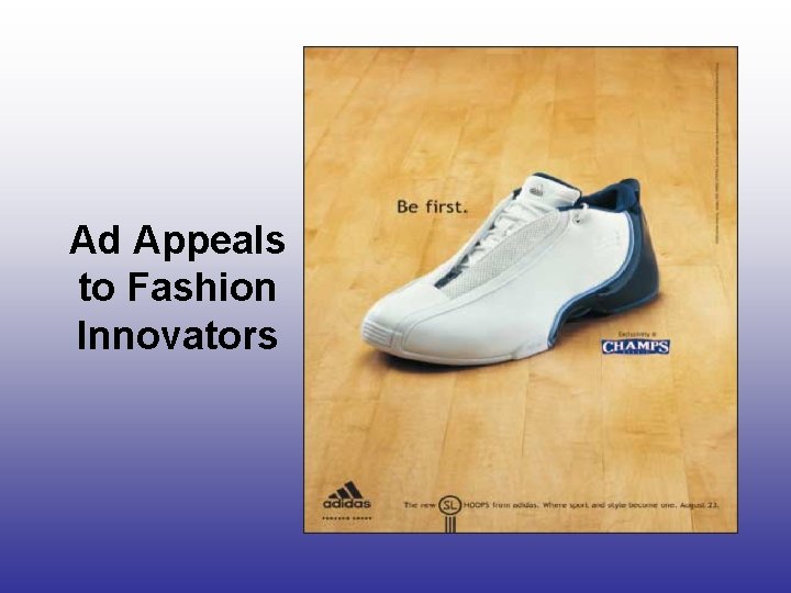 Ad Appeals to Fashion Innovators 