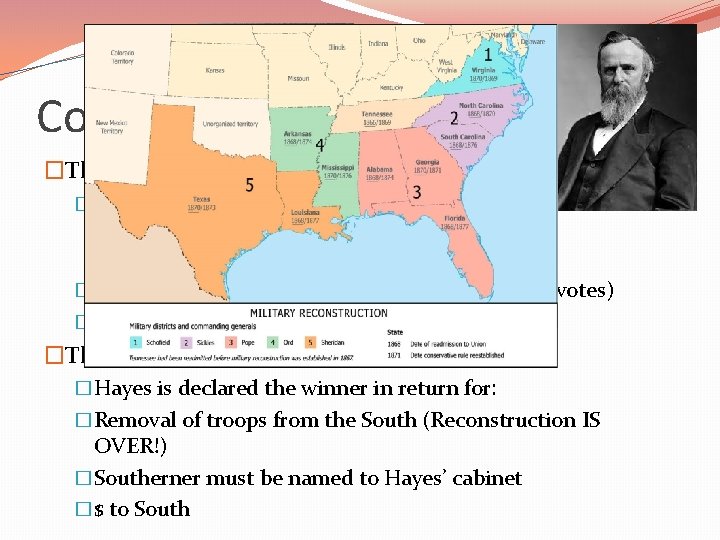 Compromise of 1877 VS �The issue: �Who won the presidential election of 1876 �
