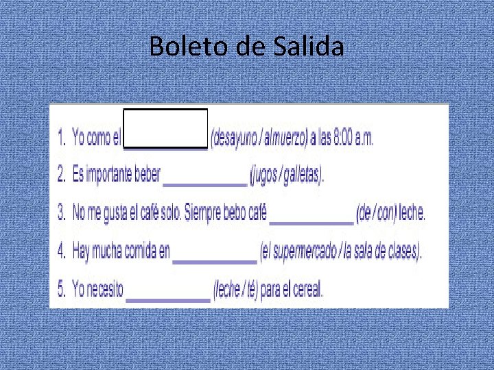 Boleto de Salida 