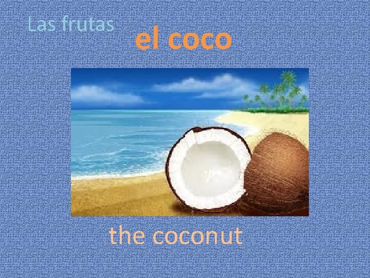 Las frutas el coco the coconut 