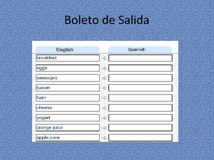 Boleto de Salida 