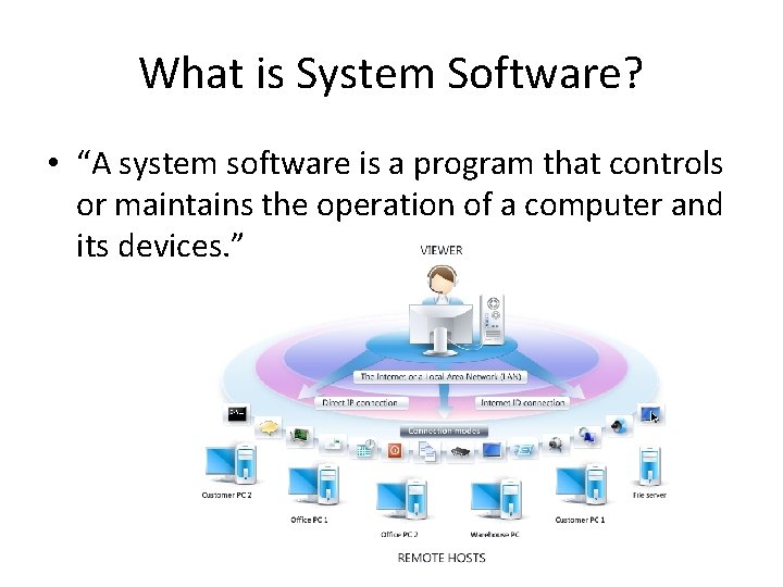 What is System Software? • “A system software is a program that controls or