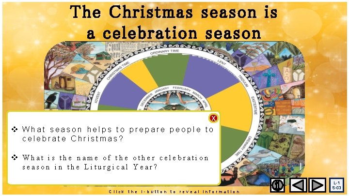 The Christmas season is a celebration season X v What season helps to prepare